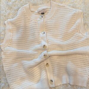 Universal Thread Cream Button-Up Cardigan